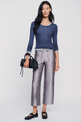 Reformation Olina Cropped Straight Leg Pants by Anthropologie