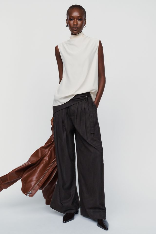Reformation Bobbi 100% Silk Mock Neck Top  #2