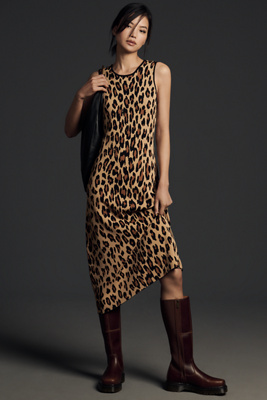 Simonmiller Axon Sleeveless Knit Dress Cheetah In Multicolor