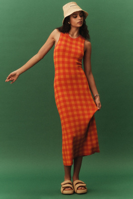 Simon Miller Axon Sleeveless Knit Dress In Red