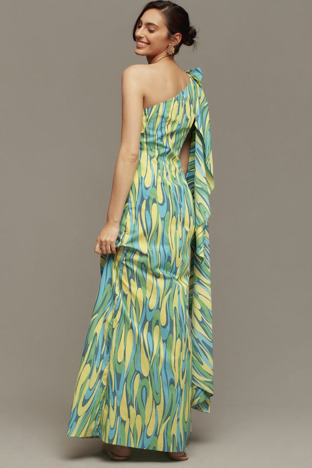 Simon Miller Kit Poplin Dress in Navy/Grass Green