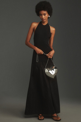 Simon Miller Junjo Knit Poplin Dress In Black