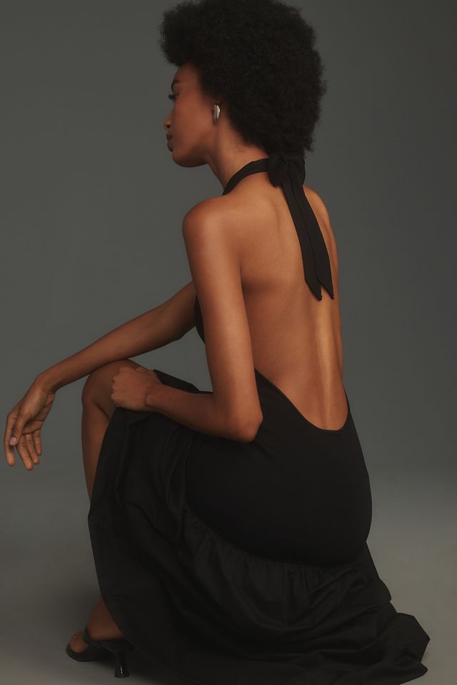 SIMONMILLER Junjo Knit & Poplin Maxi Dress #3