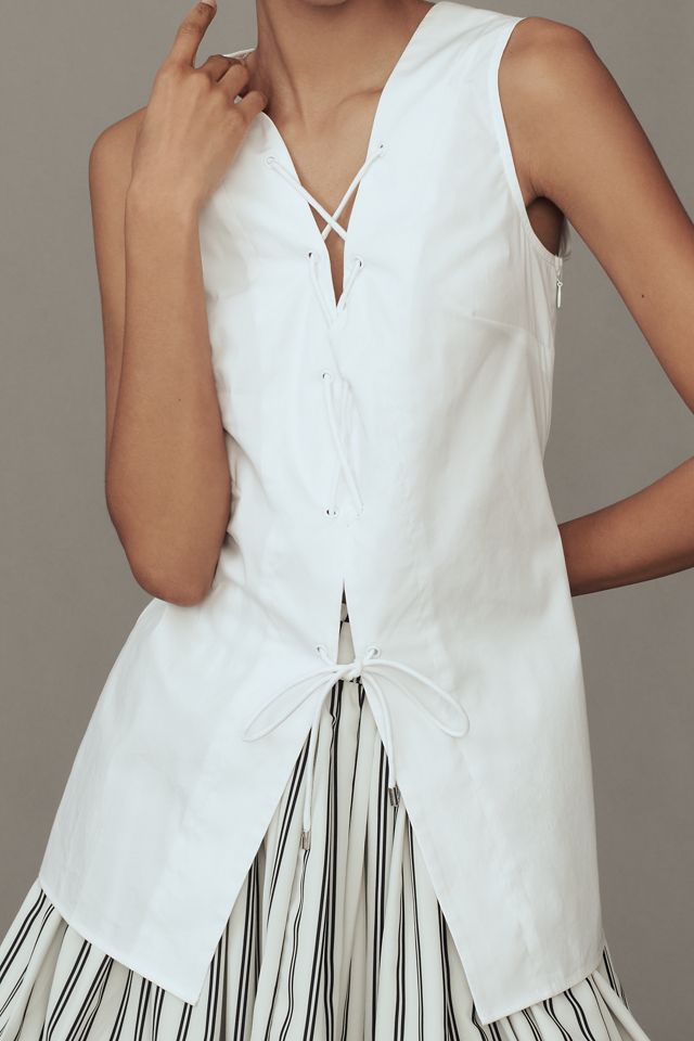 Simon Miller Lacey Poplin Tie Top #3