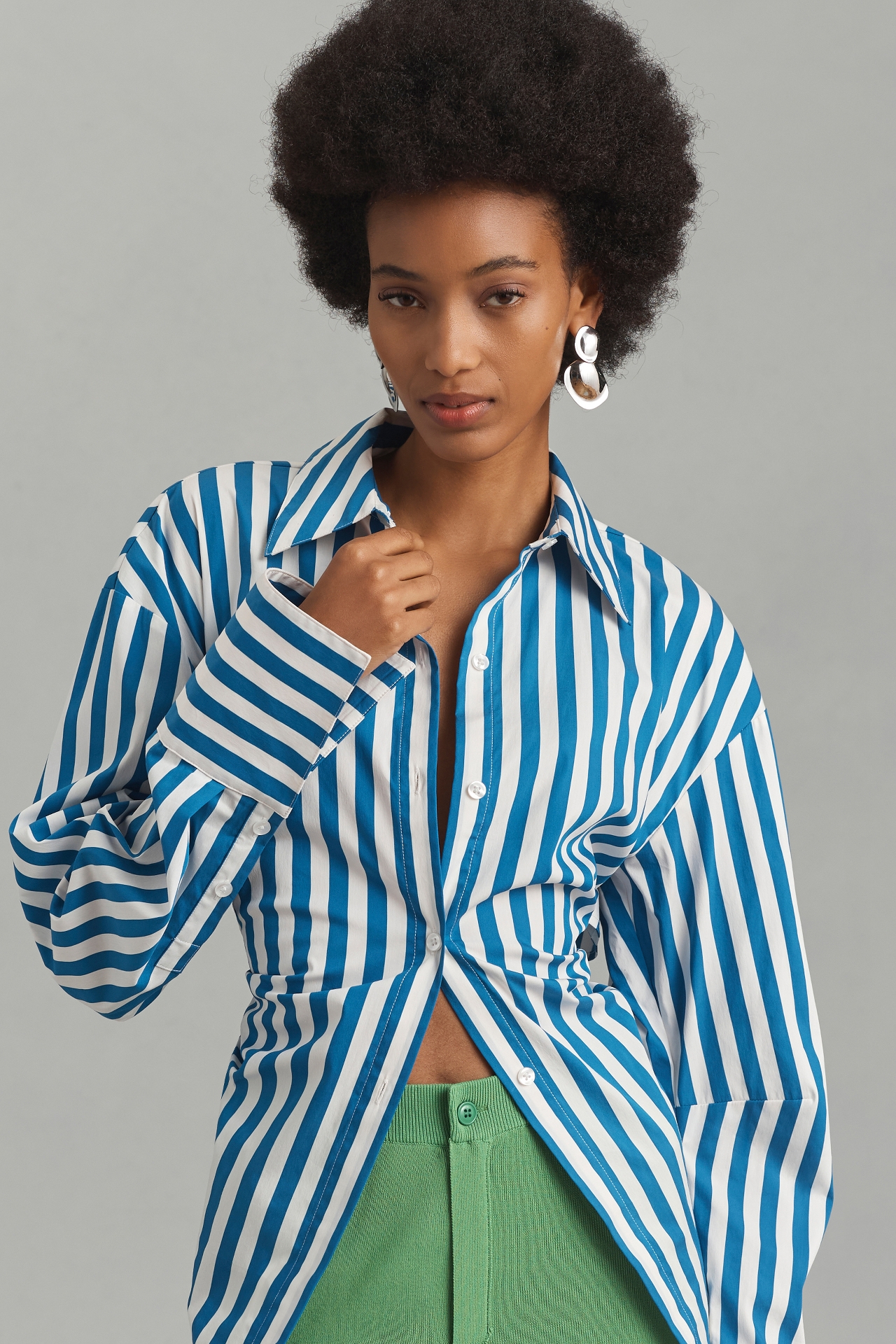 Simon Miller Loch Poplin Button-Up Top