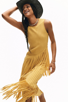 Simonmiller Spiral Knit Maxi Dress In Yellow