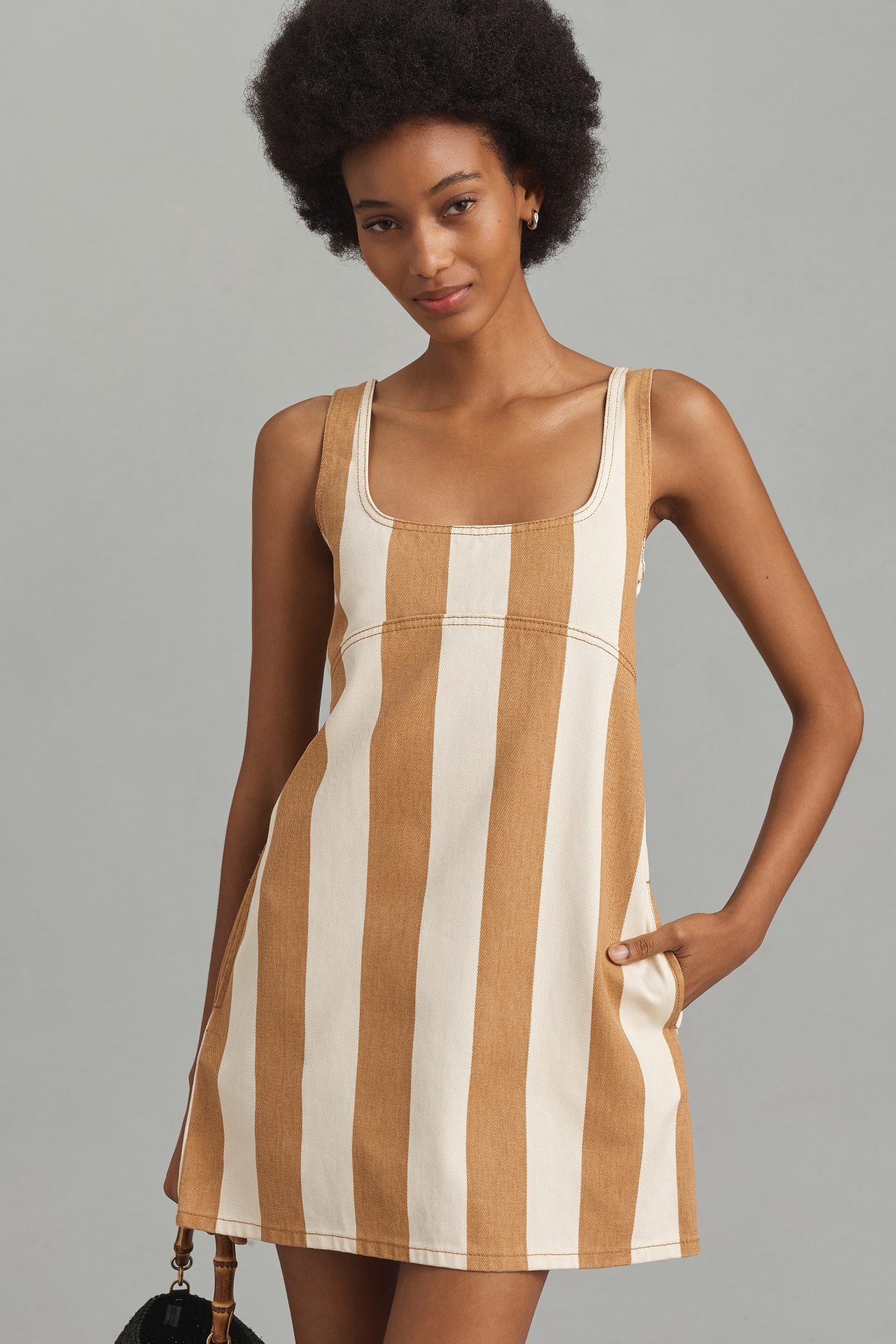 Simon Miller Sahara Striped Denim Mini Dress