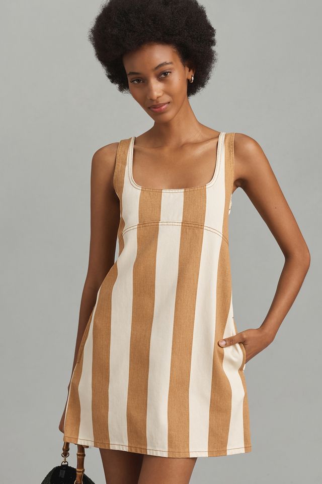 SIMONMILLER Sahara Striped Denim Mini Dress #3