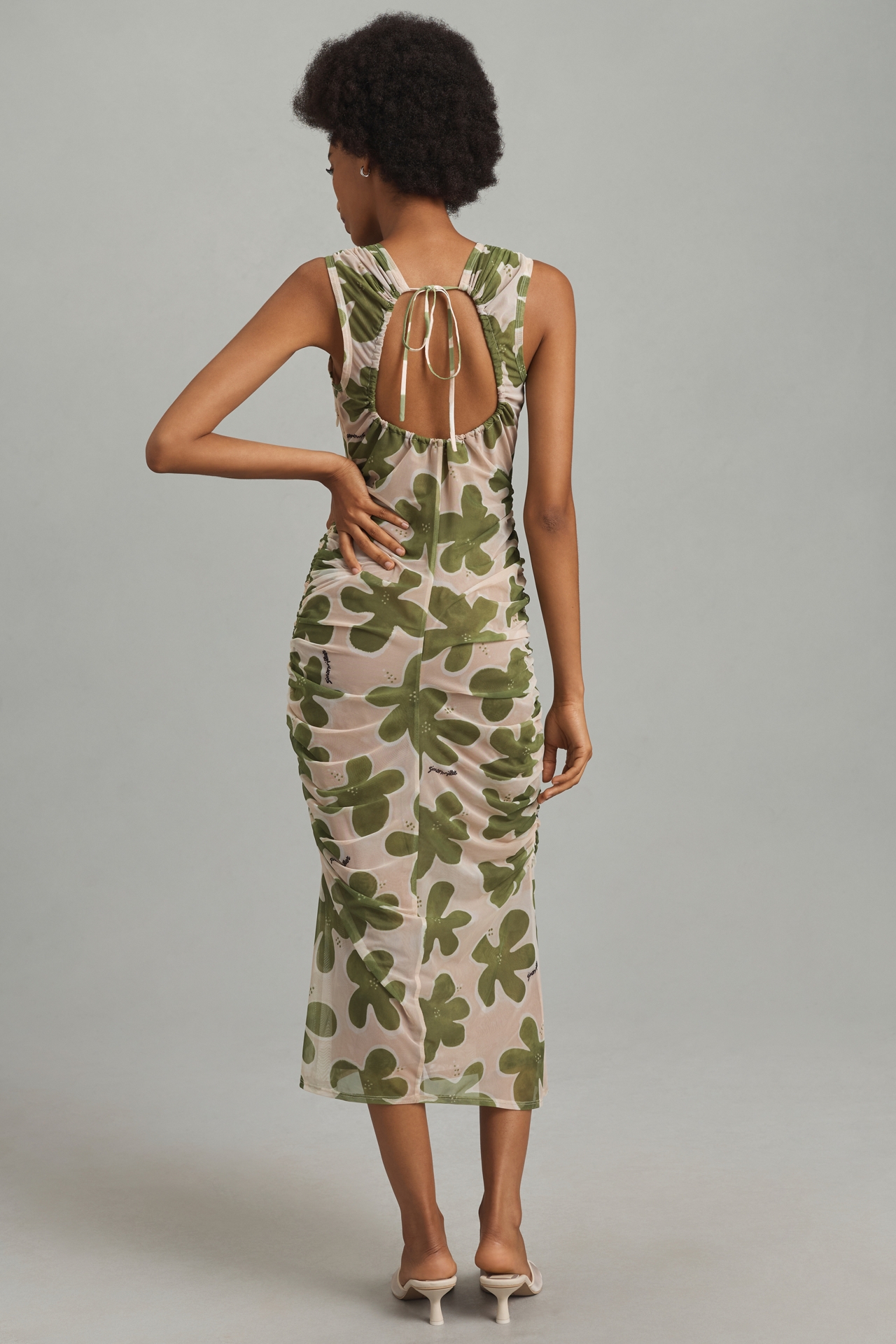 Simon Miller Tangier Printed Mesh Midi Dress