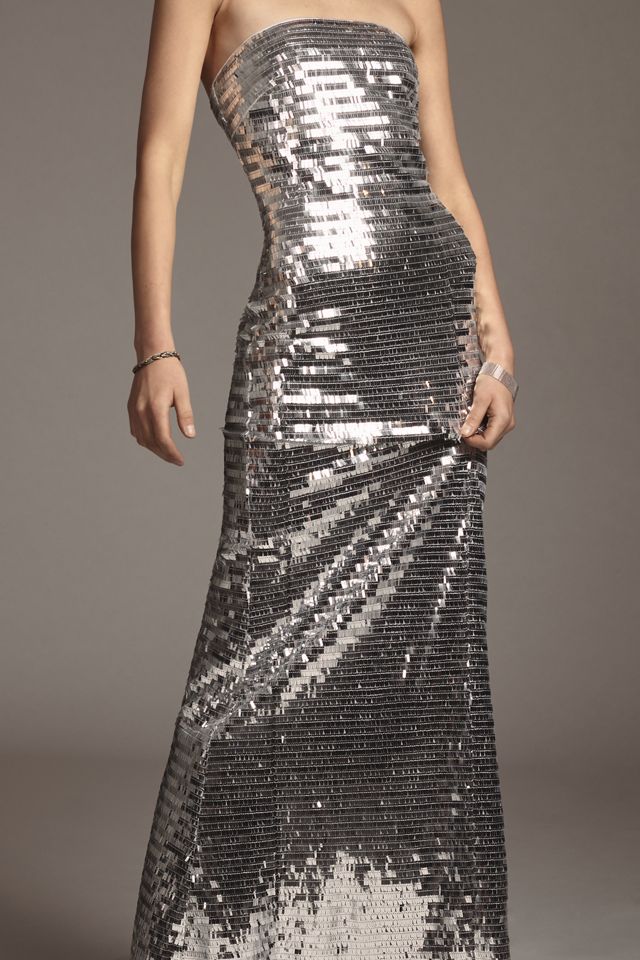 SIMONMILLER Sculpty Strapless Sequin Dress #2
