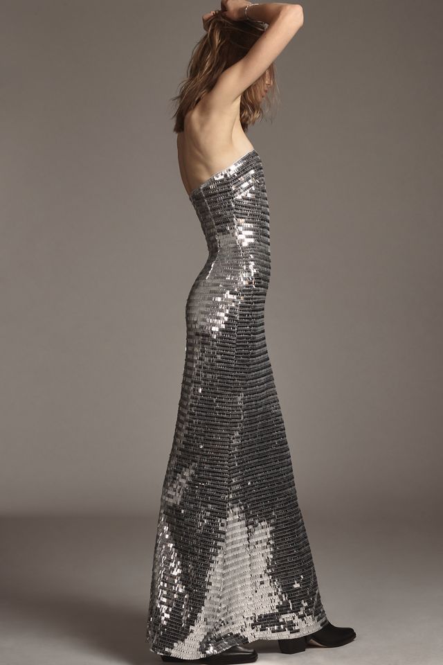 SIMONMILLER Sculpty Strapless Sequin Dress #3