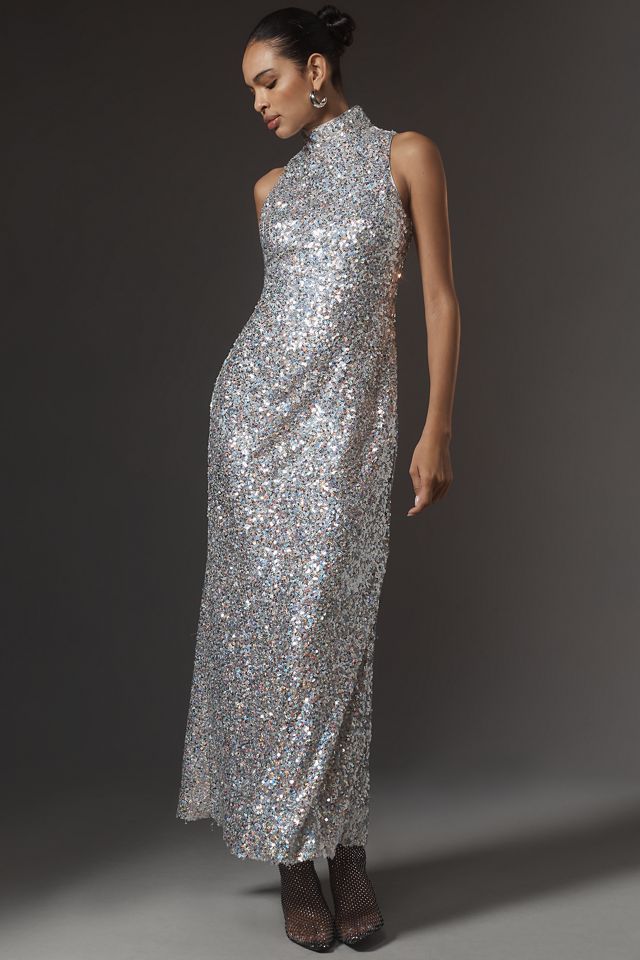 SIMONMILLER Sculpty Sleeveless Sequin Maxi Dress #1