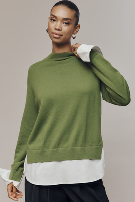 Simonmiller Combo Pullover Sweater In Green