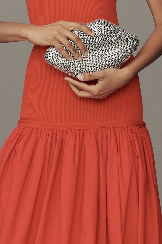 SIMONMILLER Yanez Poplin Combo Drop-Waist Midi Dress #2