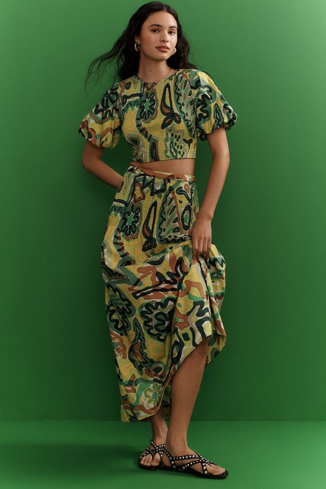 SIMONMILLER Vida Puff-Sleeve Poplin Crop Top #3