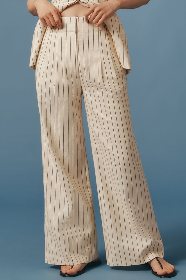 SIMONMILLER Bloo Linen Blend High-Rise Wide-Leg Pants #1