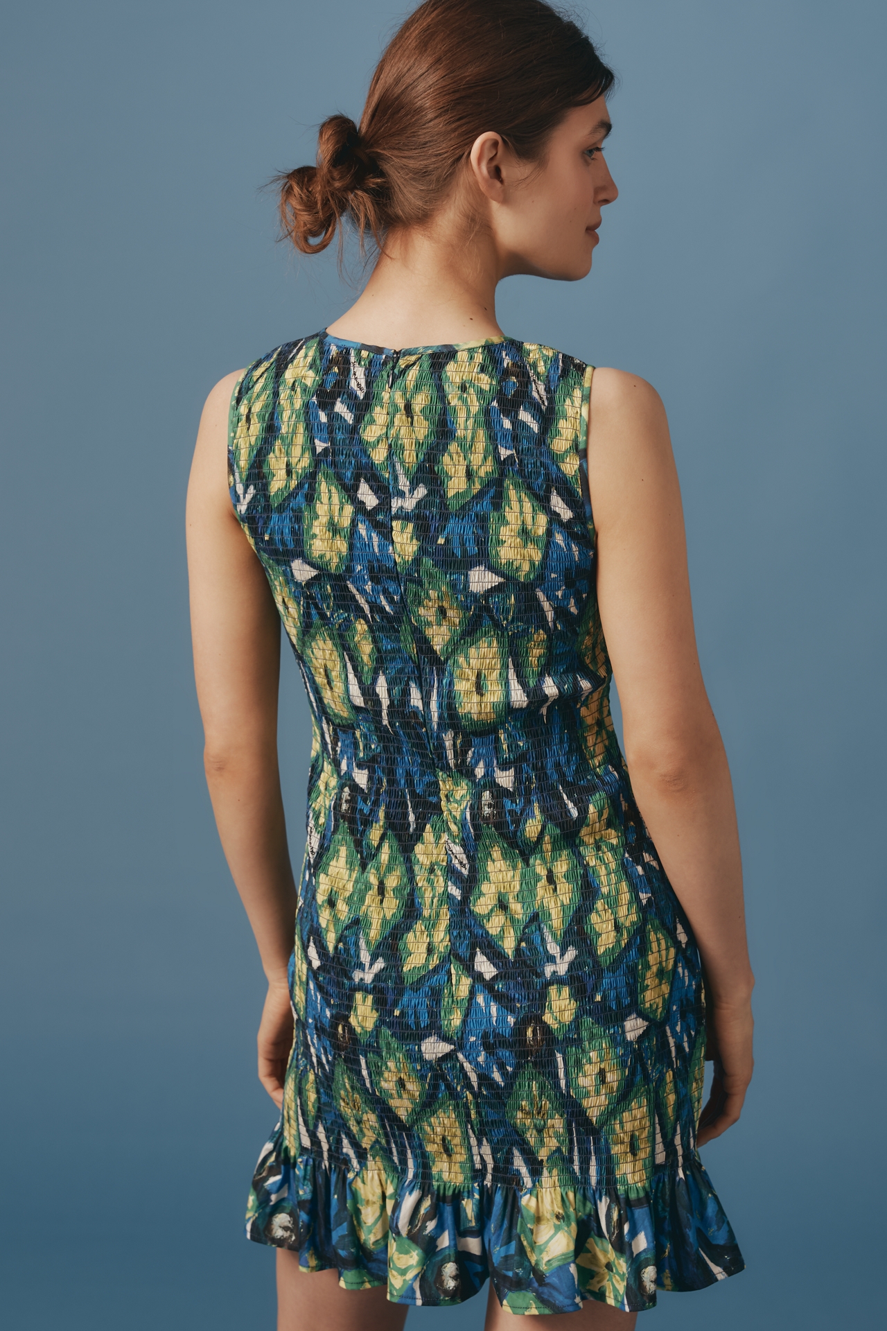 SIMONMILLER Belle Sleeveless Smocked Mini Dress