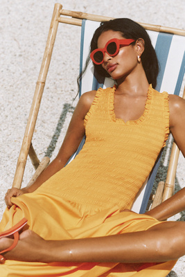 Simonmiller Zini Poplin Midi Dress In Yellow