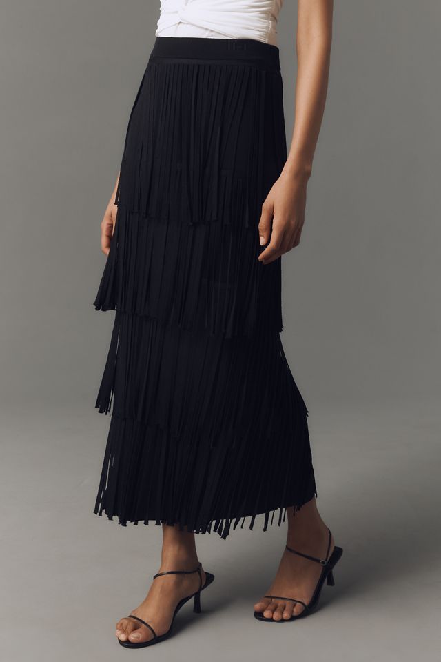 SIMONMILLER Zaza Knit Fringe Skirt #2