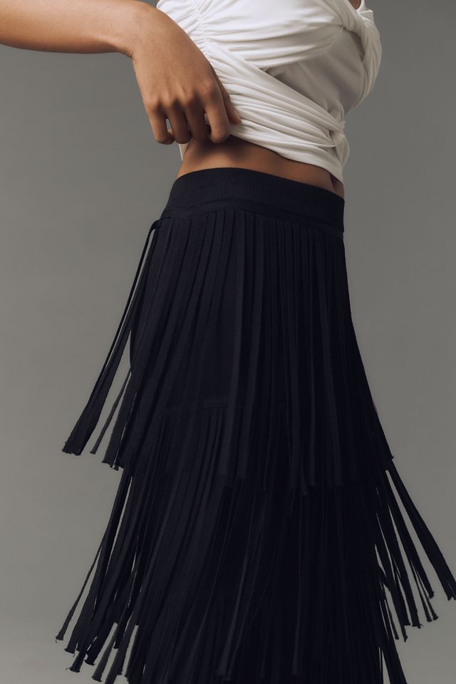 SIMONMILLER Zaza Knit Fringe Skirt #4