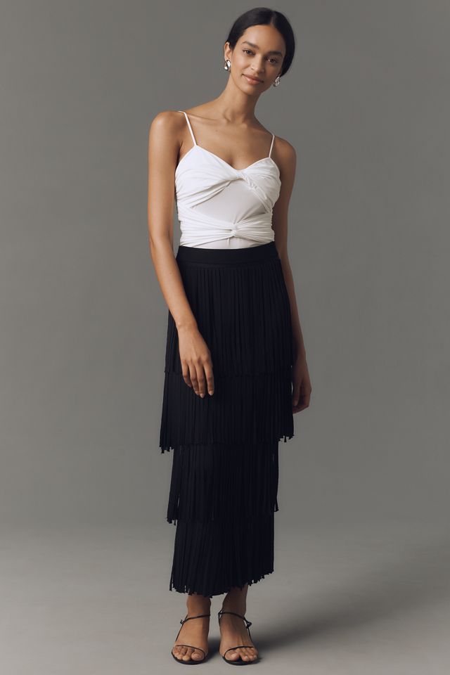 SIMONMILLER Zaza Knit Fringe Skirt #1