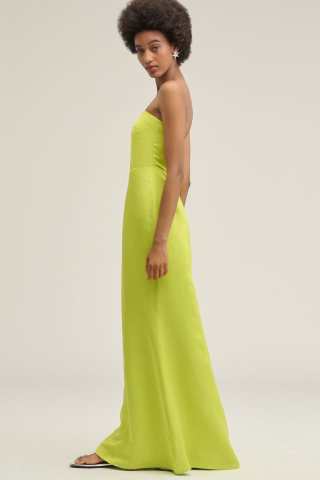 SIMONMILLER Sculpted Strapless Linen Blend Maxi Dress #2