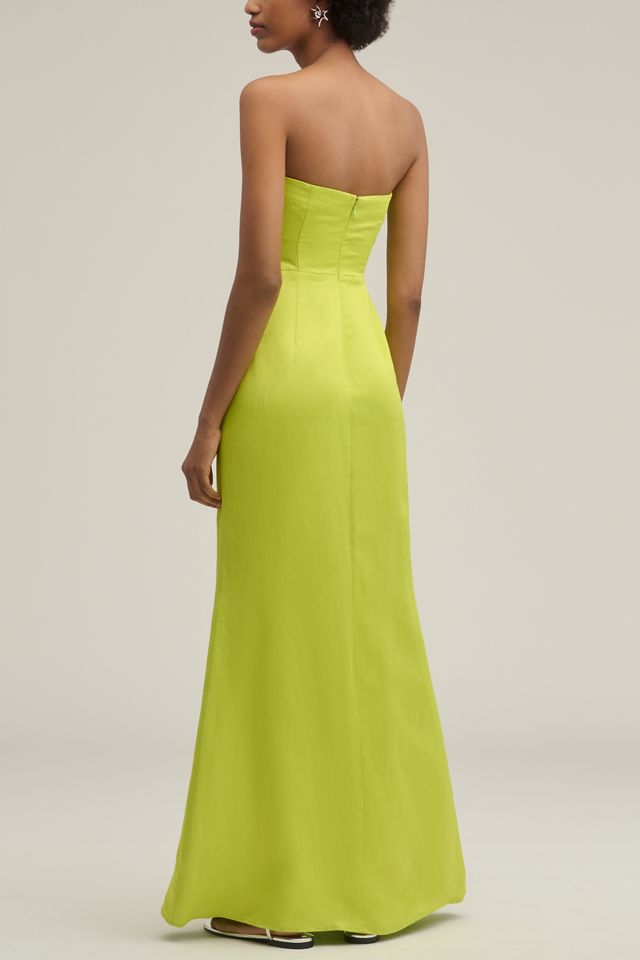 SIMONMILLER Sculpted Strapless Linen Blend Maxi Dress #3