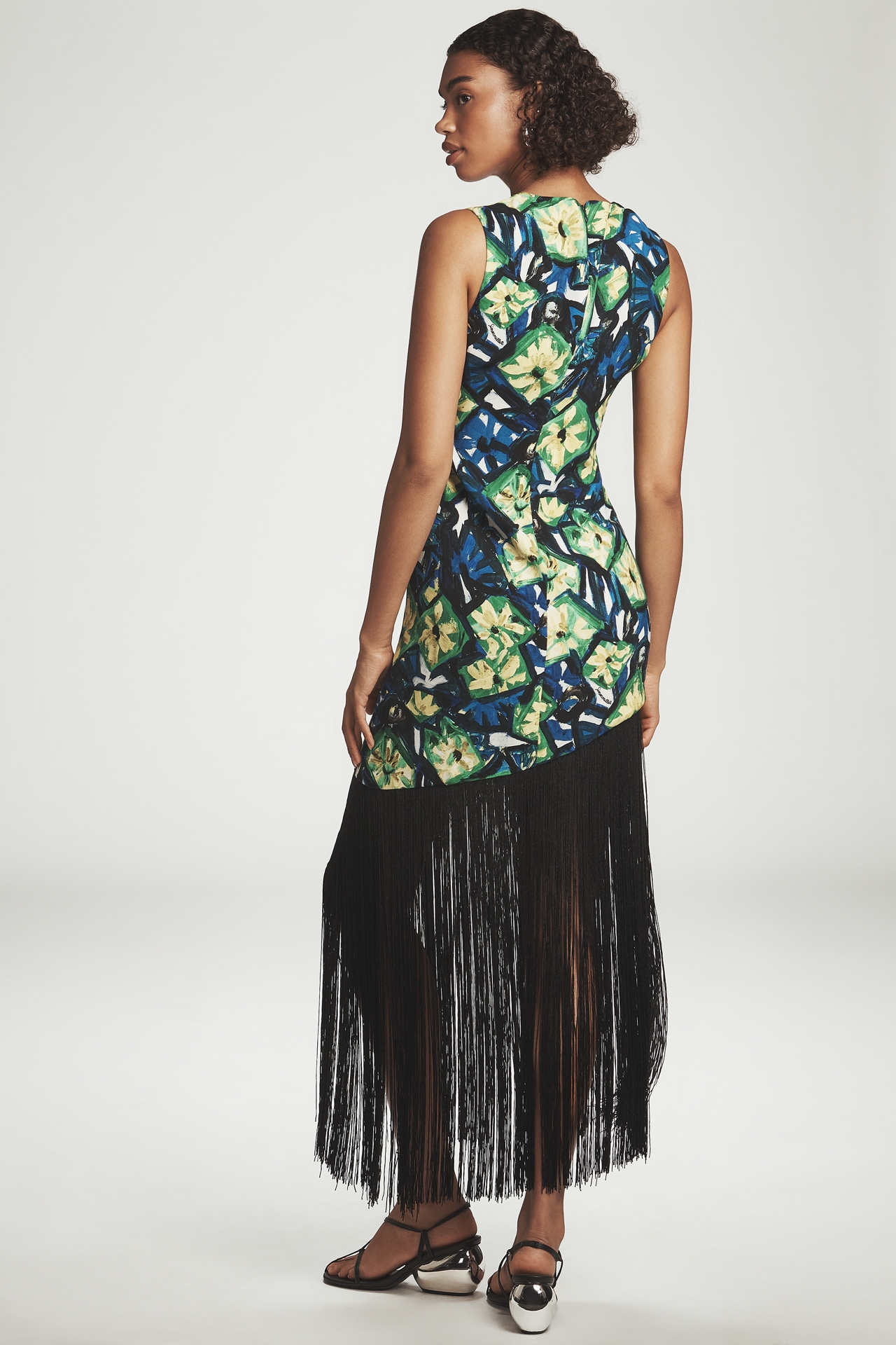 SIMONMILLER Casablanca Asymmetric Fringe Dress
