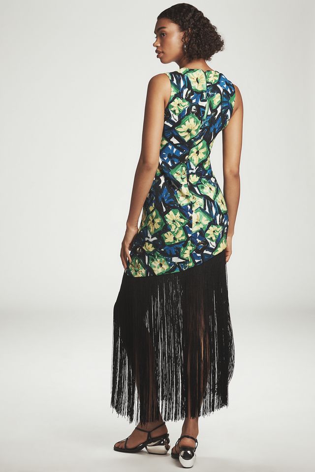 SIMONMILLER Casablanca Asymmetric Fringe Dress #1