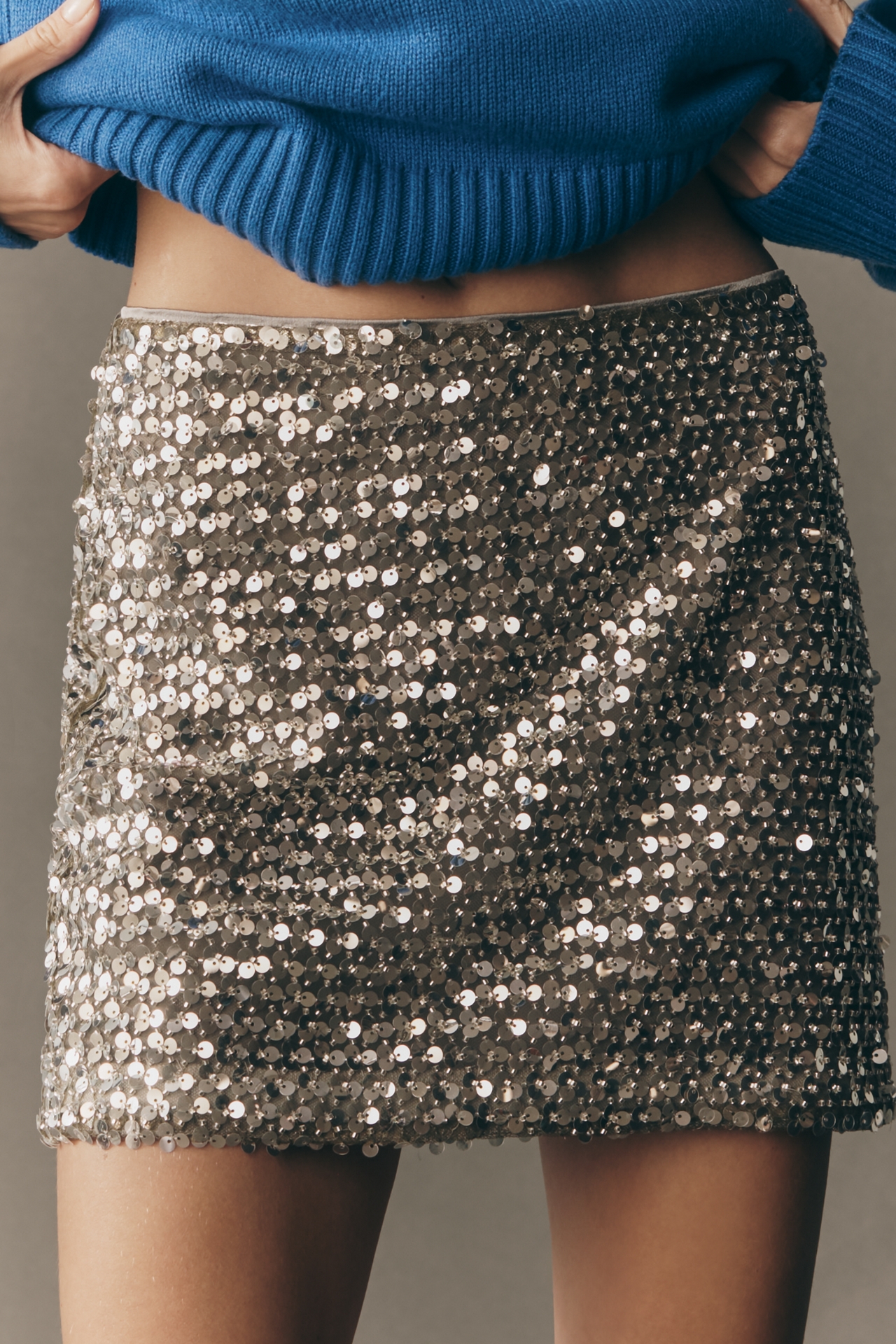 SIMONMILLER Dizzy Sequin Mini Skirt