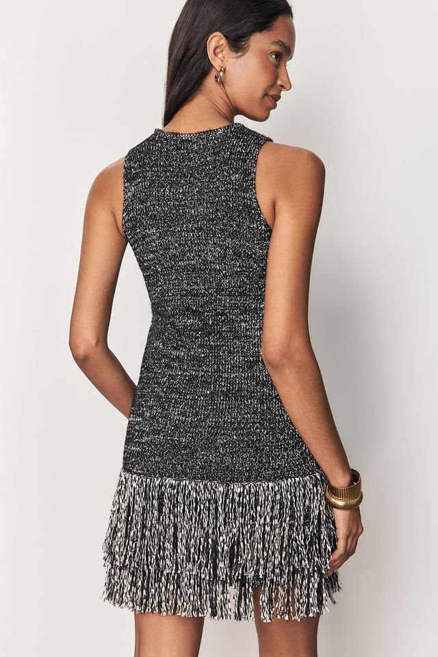SIMONMILLER Sondra Fringed Sweater Mini Dress #1
