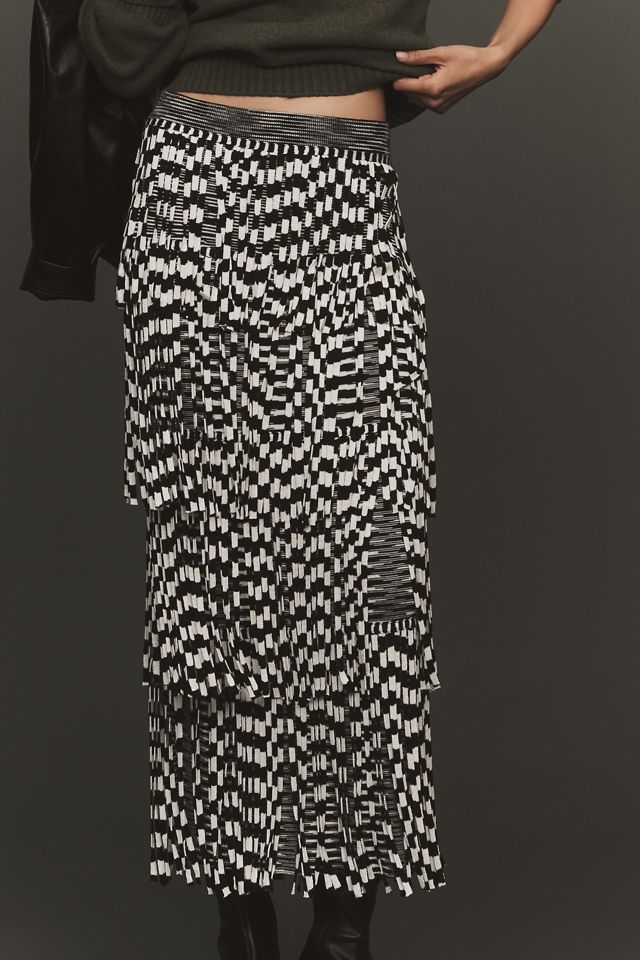 SIMONMILLER Za Za Fringe Knit Midi Skirt | Anthropologie