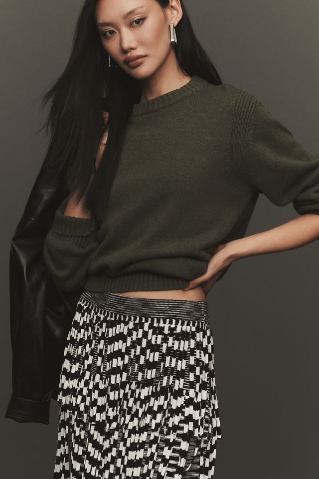 SIMONMILLER Za Za Fringe Knit Midi Skirt | Anthropologie