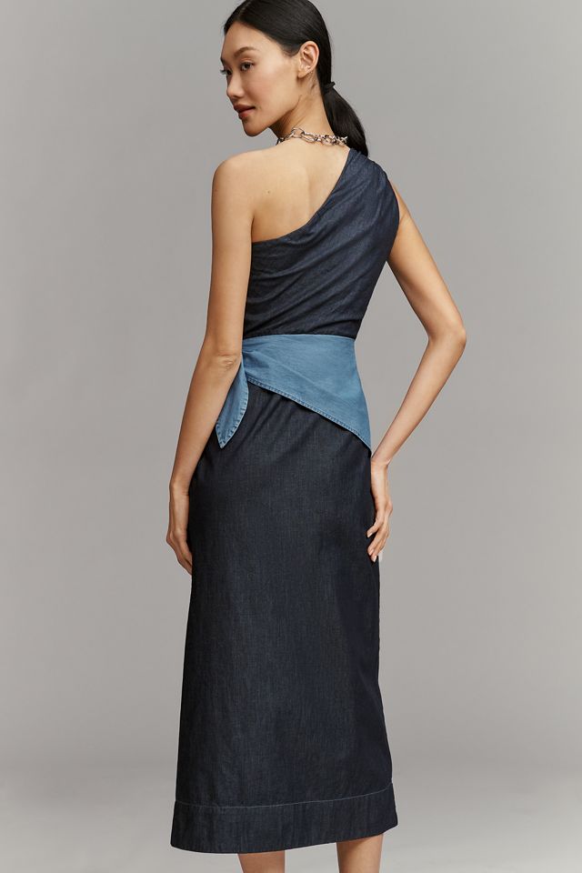 SIMONMILLER Belem Cotton Chambray Midi Dress | Anthropologie