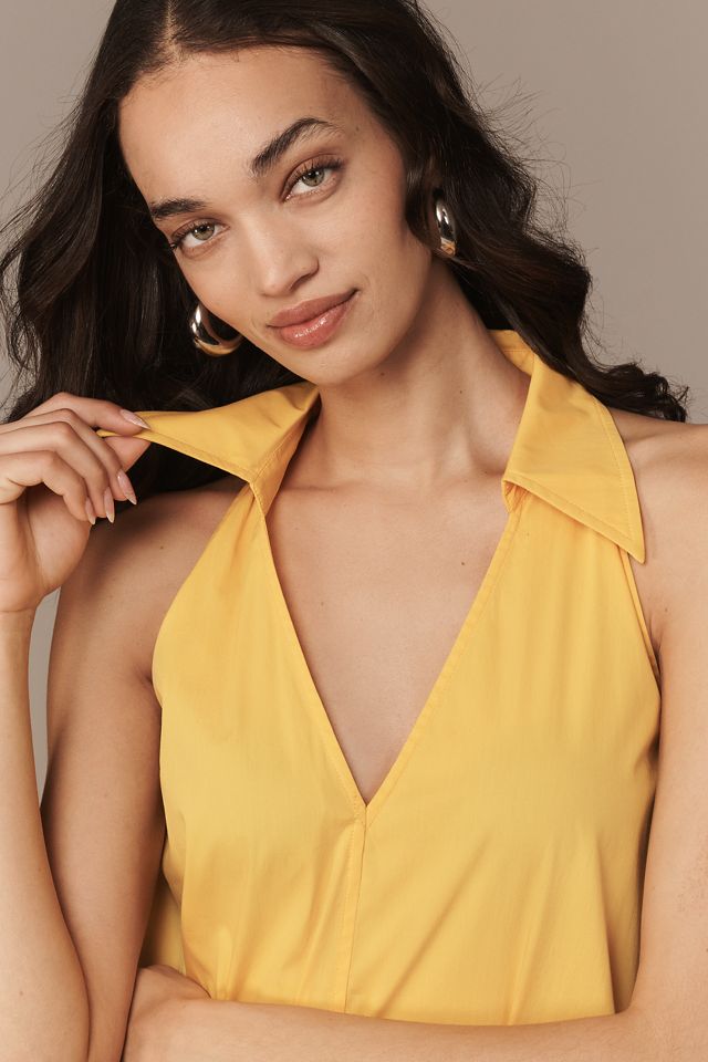 SIMONMILLER Nava Poplin Sleeveless Midi Dress #1