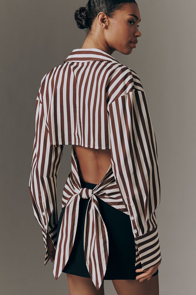 SIMONMILLER Loch Poplin Buttondown Top  #1