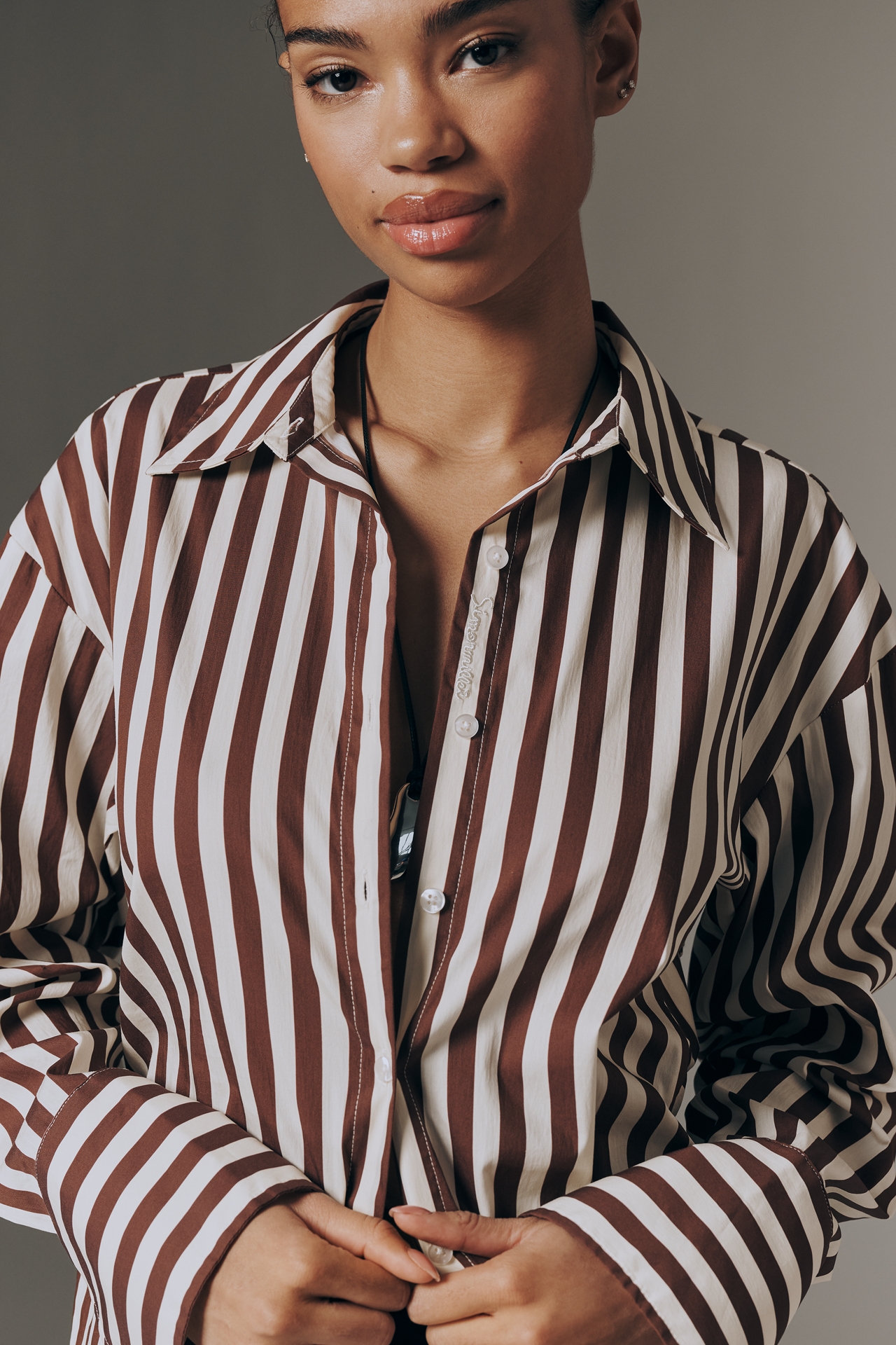 SIMONMILLER Loch Poplin Buttondown Top