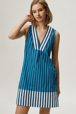 Mar Poplin V-Neck Mini Dress