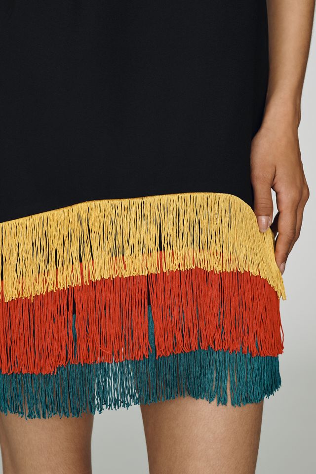 SIMONMILLER Bowie Fringe Mini Dress #1