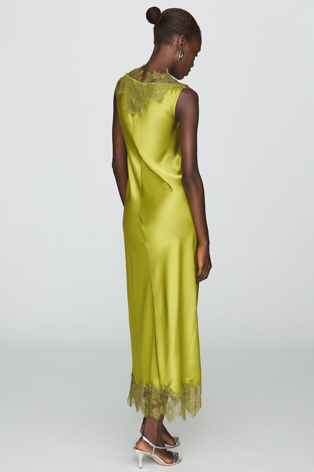 SIMONMILLER Bea Satin Lace Midi Dress #1