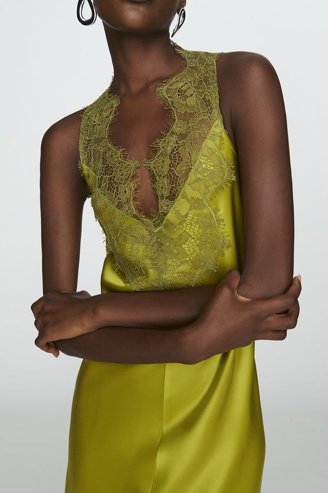 SIMONMILLER Bea Satin Lace Midi Dress #3