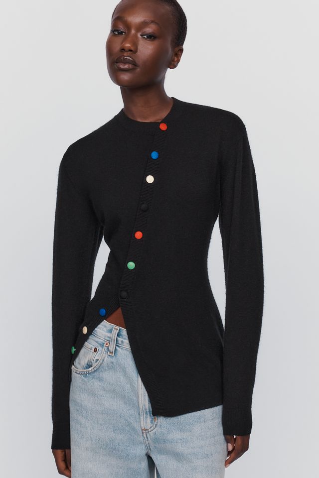 SIMONMILLER Ada Merino Wool Blend Asymmetrical Cardigan