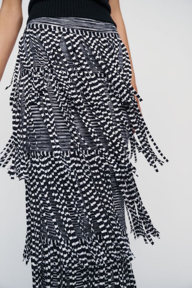 SIMONMILLER Za Za Knit Fringe Midi Skirt #3