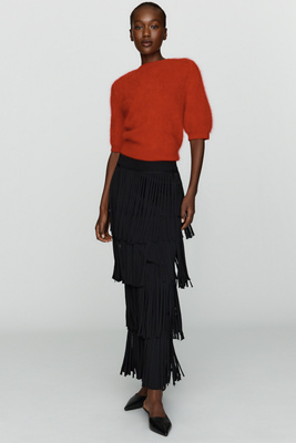 SIMONMILLER Za Za Knit Fringe Skirt | Anthropologie