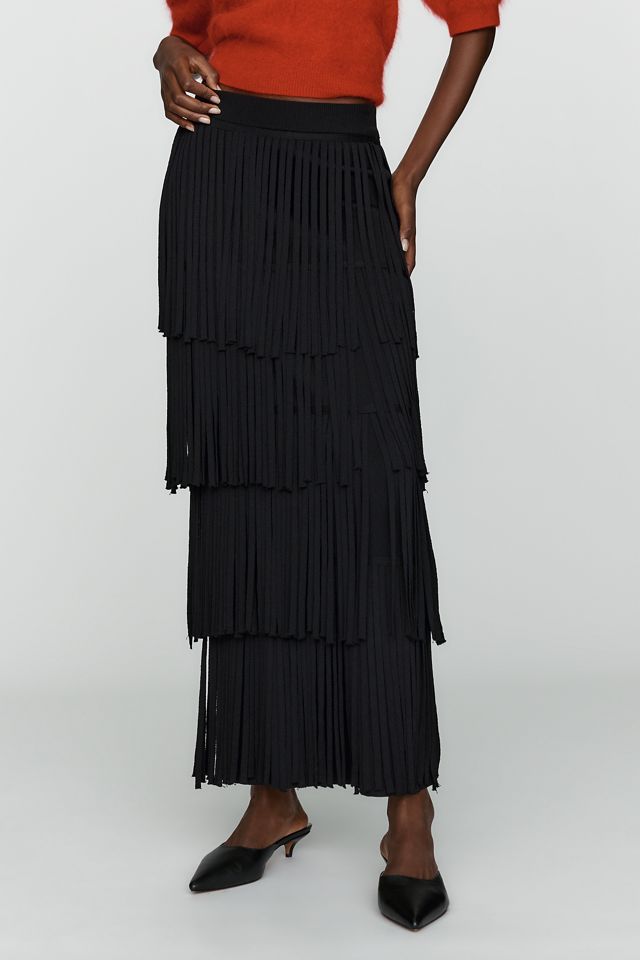 SIMONMILLER Za Za Knit Fringe Skirt #1