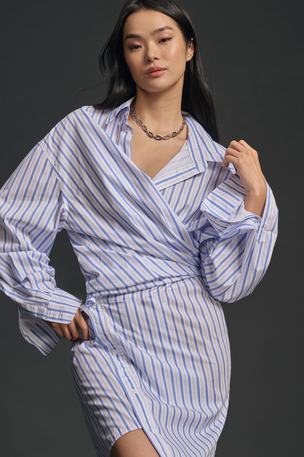 essentiel antwerp shirt dress Essentiel Antwerp Frilled Mini Shirt Dress