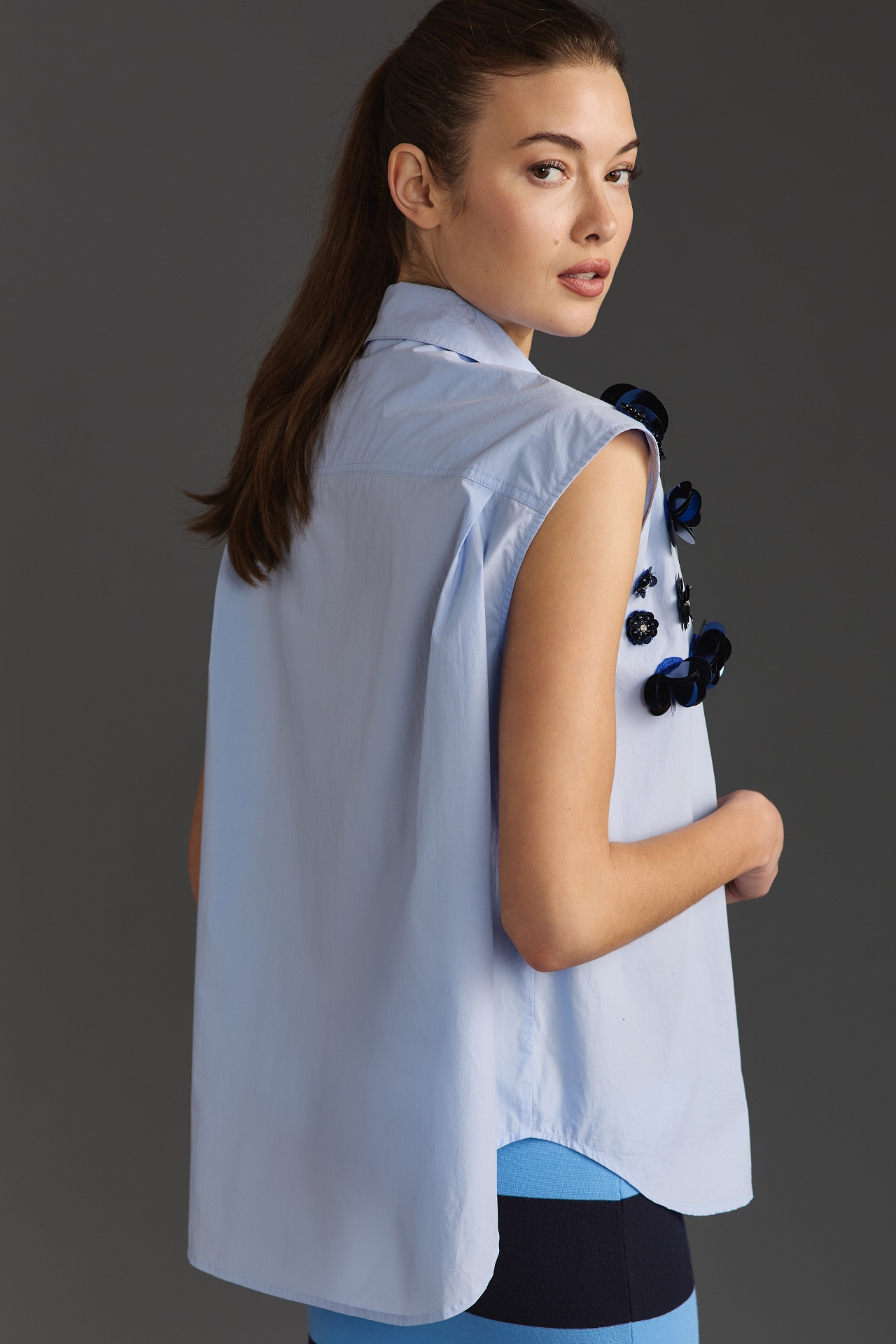 Essentiel Antwerp Sleeveless Embellished Shirt