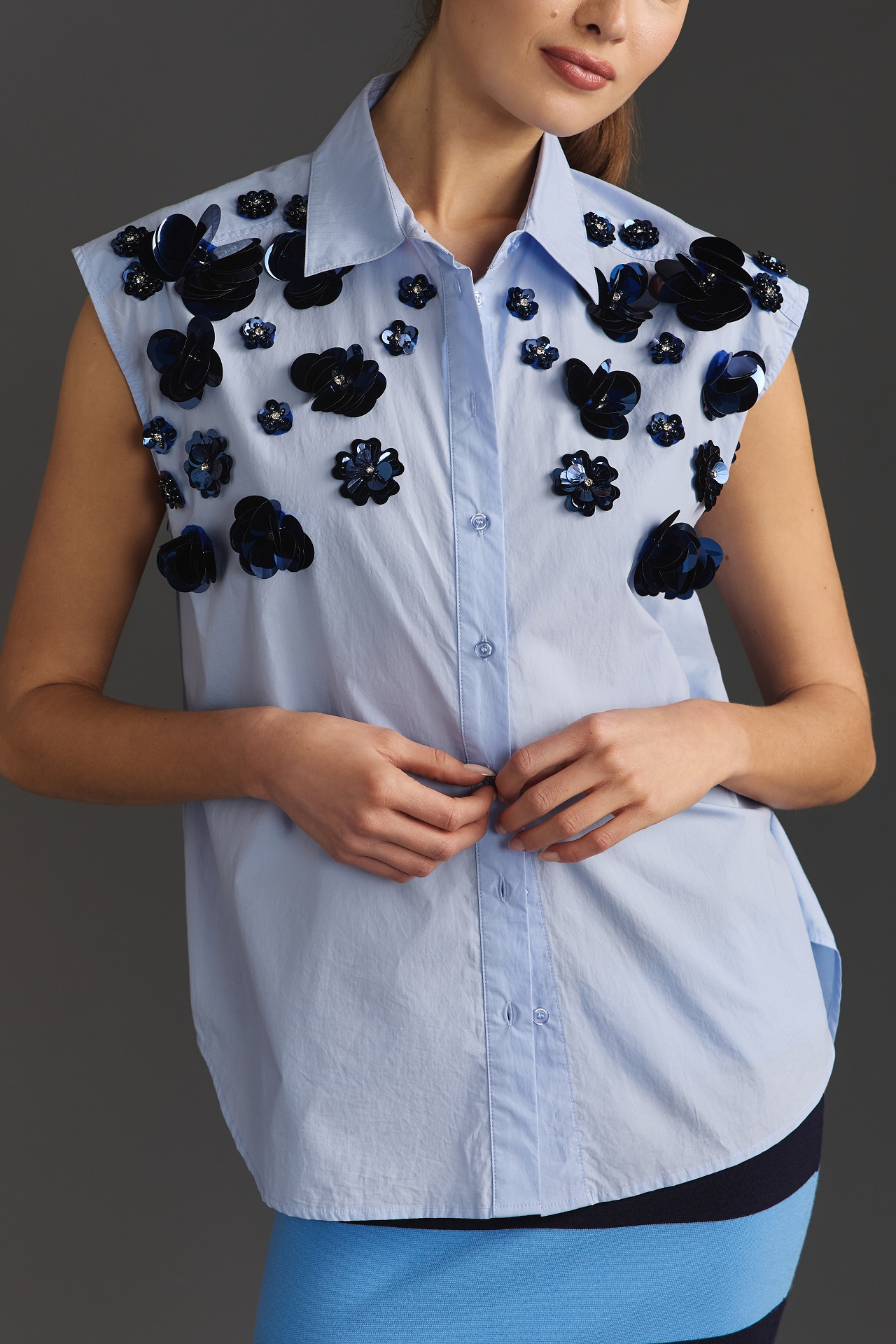 Essentiel Antwerp Sleeveless Embellished Shirt