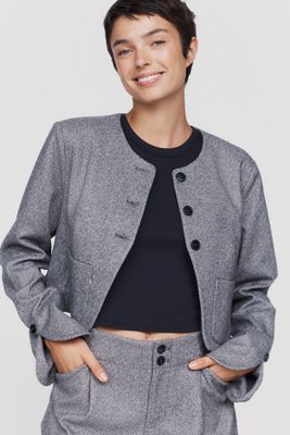 By Anthropologie Studio Cropped Jacket