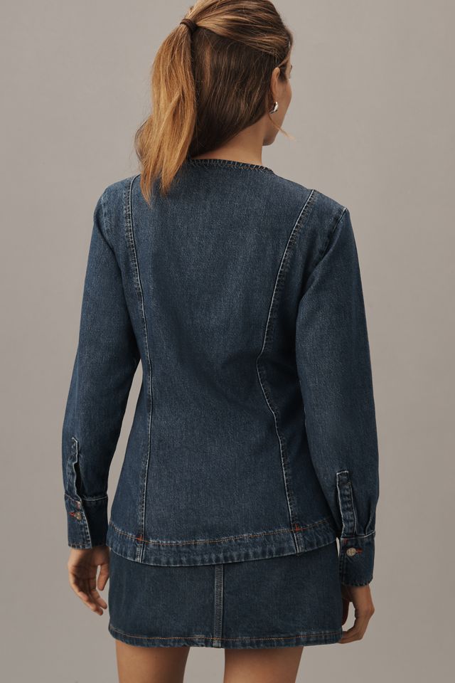 ALIGNE Audrey Long-Sleeve Denim Shirt #1